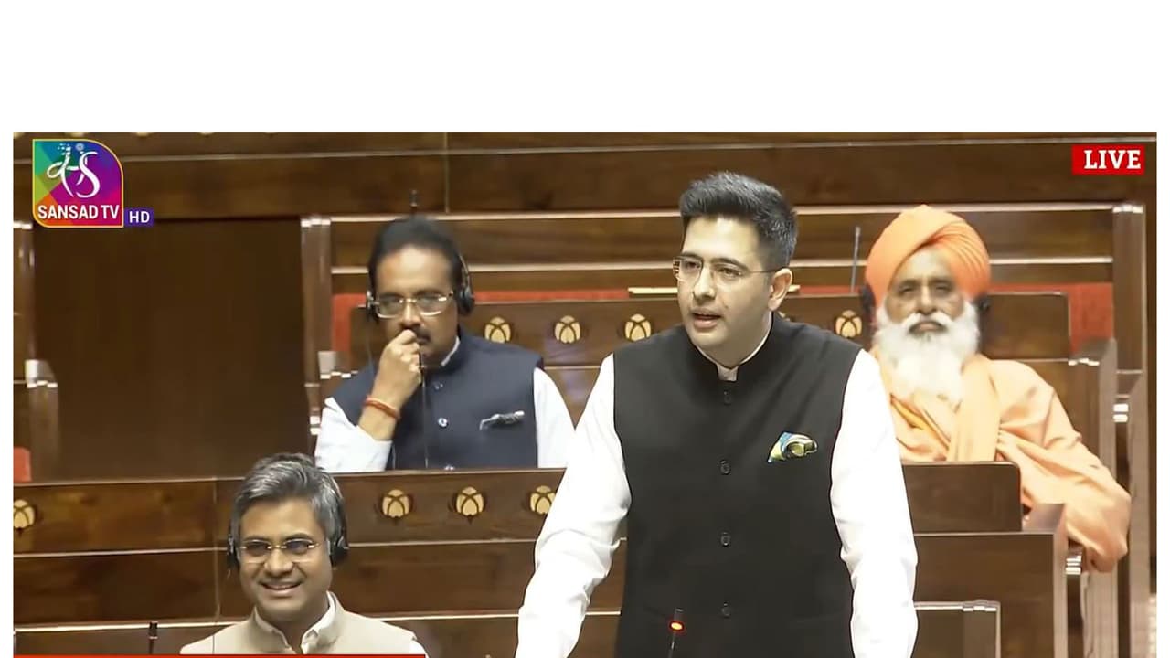 AAP MP Raghav Chadha (Photo/SansadTV) AAP MP Raghav Chadha (Photo/SansadTV)