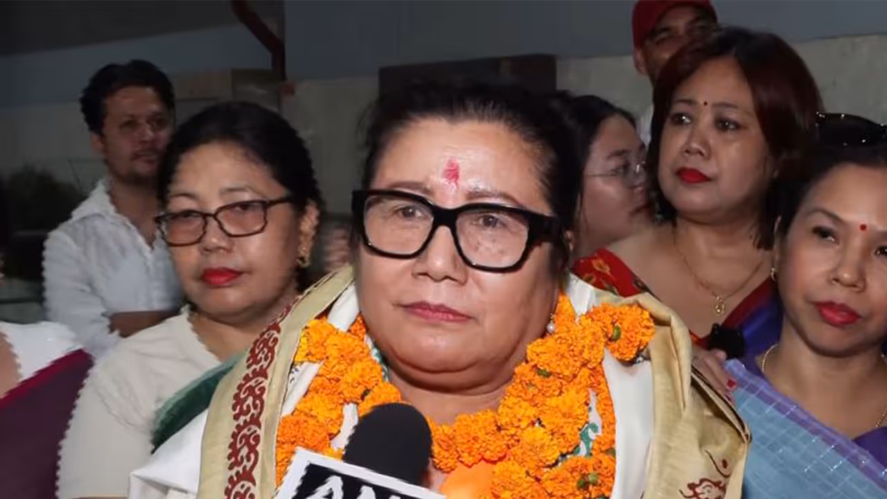 Manipur BJP President Adhikarimayum Sharda Devi (Photo/ANI) Manipur BJP President Adhikarimayum Sharda Devi (Photo/ANI)