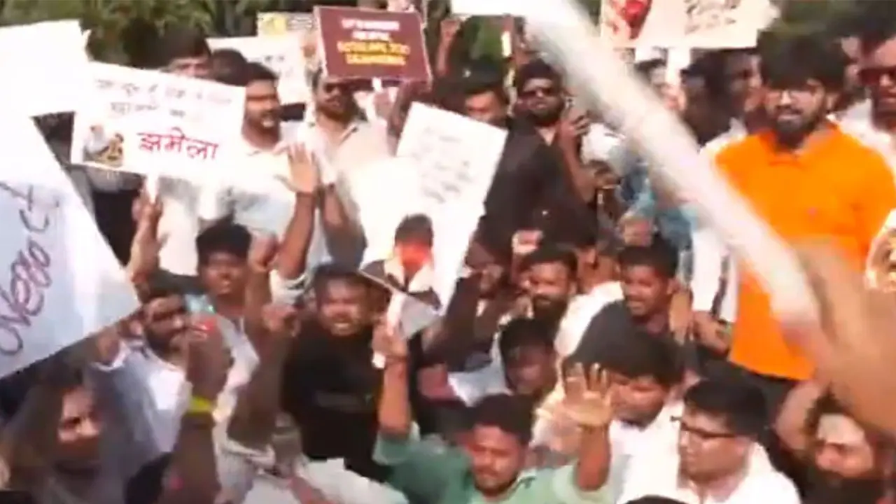 Visual from the 'Gen Next Mumbai' protest (Photo/ANI) Visual from the 'Gen Next Mumbai' protest (Photo/ANI)