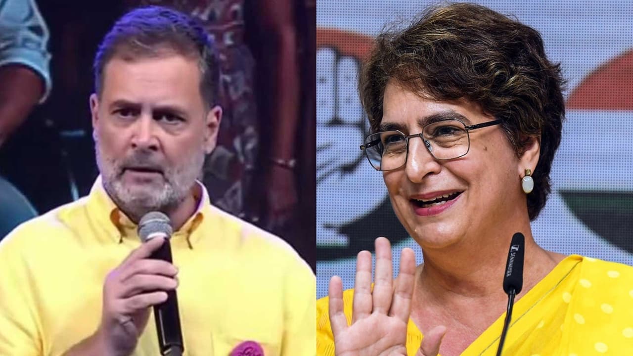 Lok Sabha LoP Rahul Gandhi (L), Priyanka Gandhi (R) (Photo/ANI) Lok Sabha LoP Rahul Gandhi (L), Priyanka Gandhi (R) (Photo/ANI)