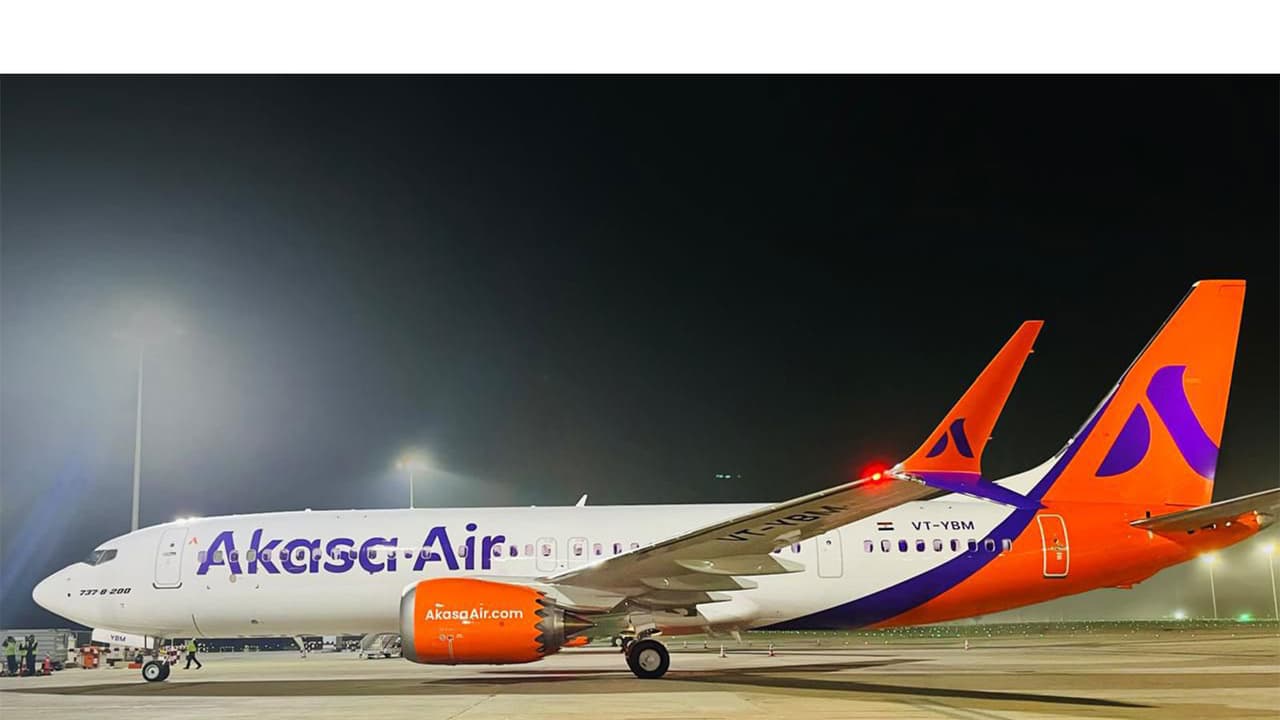 Akasa Air aircraft (Photo/ANI) Akasa Air aircraft (Photo/ANI)