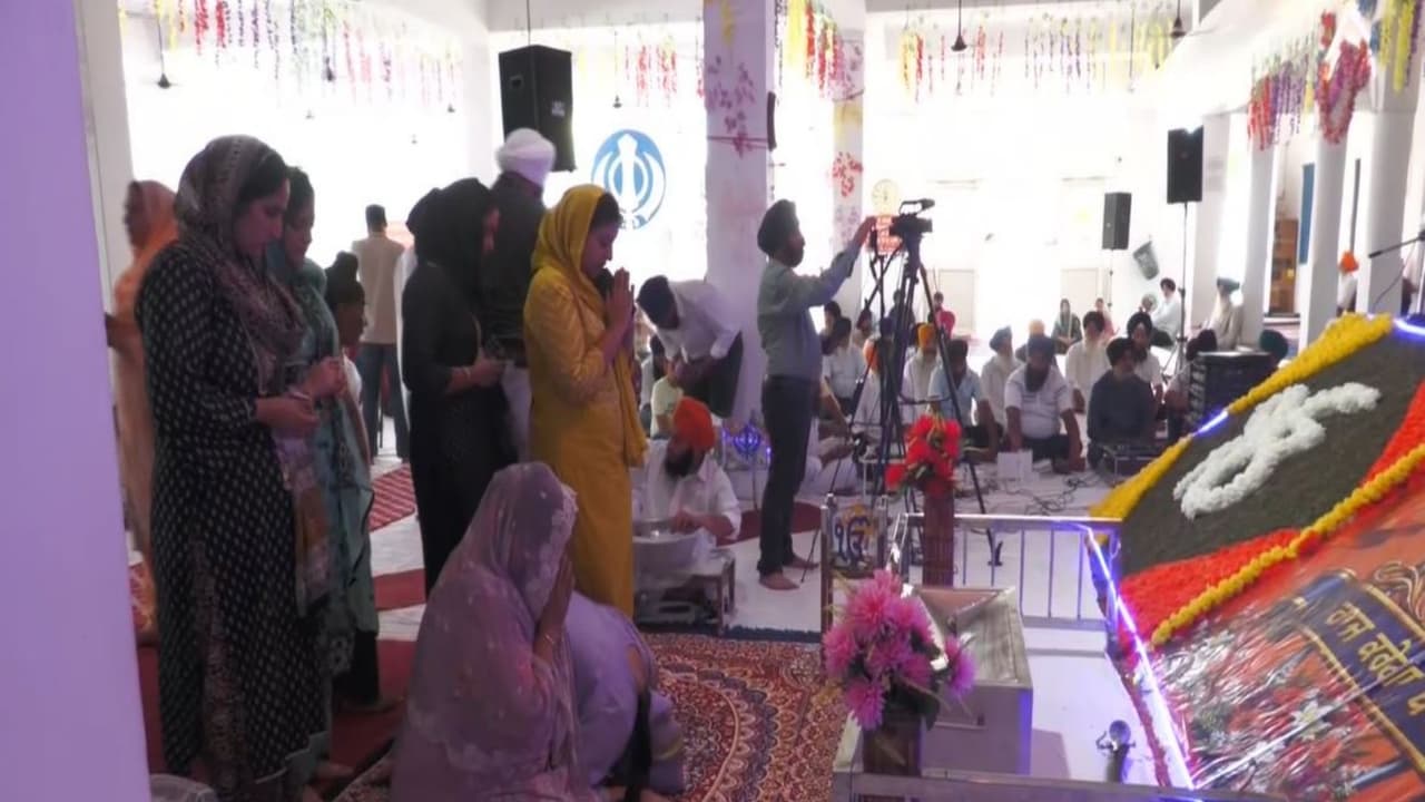 Visual from 'Gurmat Samagam' held at Gurdwara Yaadgar Sant Bhai Bahadar Singh (Photo/ANI) Visual from 'Gurmat Samagam' held at Gurdwara Yaadgar Sant Bhai Bahadar Singh (Photo/ANI)