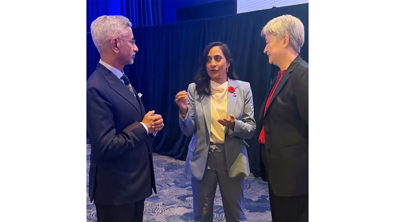 External Affairs Minister S Jaishankar meets Canadian Foreign Minister Anita Anand and Australian Foreign Minister Penny Wong on sidelines of G20 Summit in Atlanta (Photo/X/@DrSJaishankar) External Affairs Minister S Jaishankar meets Canadian Foreign Minister Anita Anand and Australian Foreign Minister Penny Wong on sidelines of G20 Summit in Atlanta (Photo/X/@DrSJaishankar)