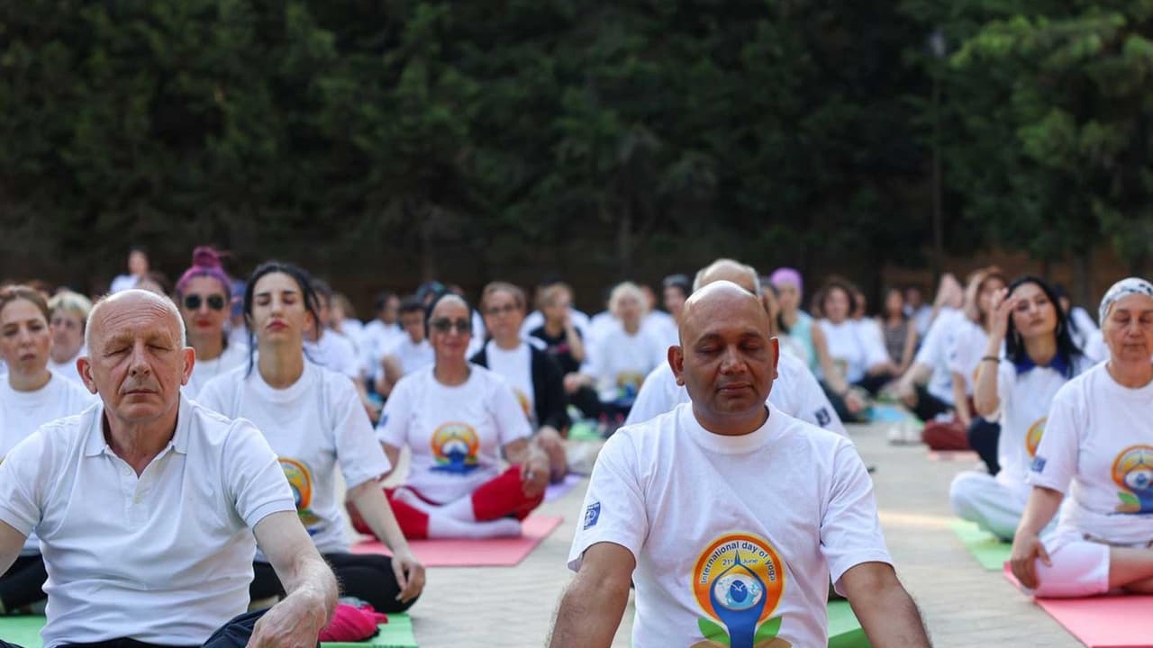 International Yoga Day celebrations by the Embassy of India in Azerbaijan (Photo/Indian Embassy in Azerbaijan) International Yoga Day celebrations by the Embassy of India in Azerbaijan (Photo/Indian Embassy in Azerbaijan)