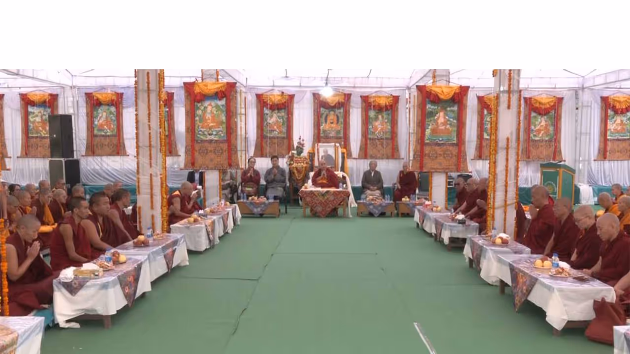 Tibetan Buddhist nuns attend the 9th Geshema degree graduation ceremony in Dharamshala (Photo/ANI) Tibetan Buddhist nuns attend the 9th Geshema degree graduation ceremony in Dharamshala (Photo/ANI)