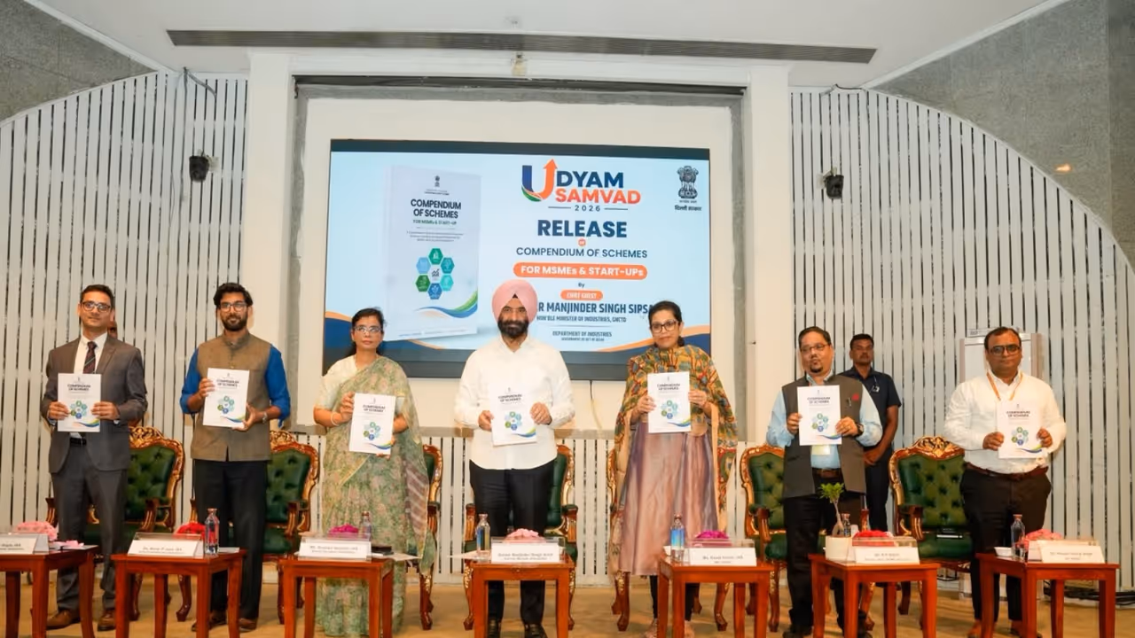 Delhi Industries Minister Manjinder Singh Sirsa at 'Udyam Samvad 2026’ (Photo/Manjinder Sirsa Office) Delhi Industries Minister Manjinder Singh Sirsa at 'Udyam Samvad 2026’ (Photo/Manjinder Sirsa Office)