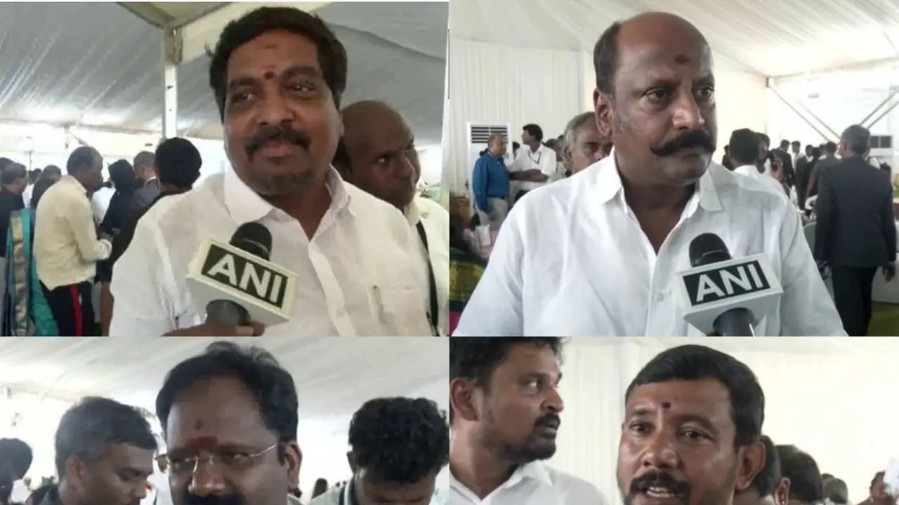 TN Cabinet expansion: Ministers thank CM Vijay (Photo: ANI) TN Cabinet expansion: Ministers thank CM Vijay (Photo: ANI)