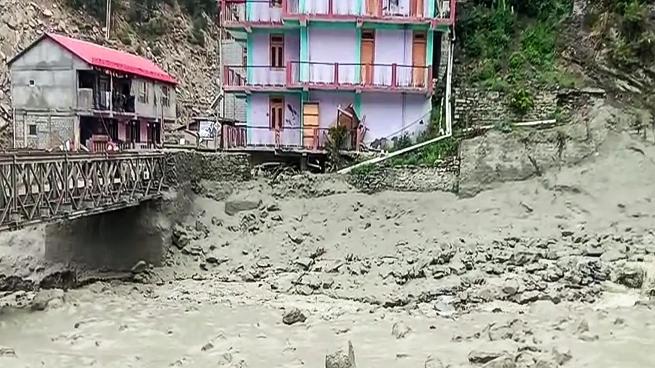 A view of scattered debris at irrigation bridge in Rip Tejer area (Photo/ANI) A view of scattered debris at irrigation bridge in Rip Tejer area (Photo/ANI)