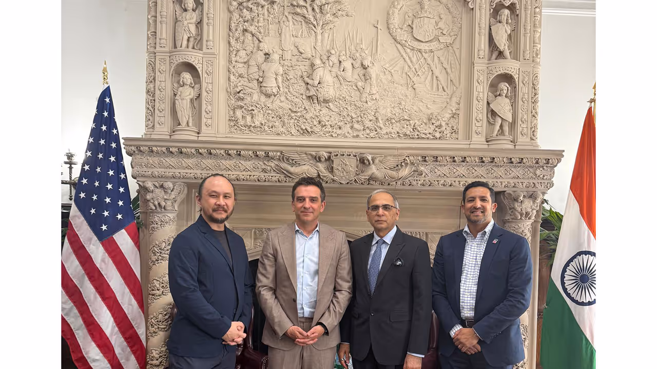 India's Ambassador to the US, Vinay Mohan Kwatra, engages with business and technology leaders to advance India US cooperation. (Photo X/@AmbVMKwatra) India's Ambassador to the US, Vinay Mohan Kwatra, engages with business and technology leaders to advance India US cooperation. (Photo X/@AmbVMKwatra)