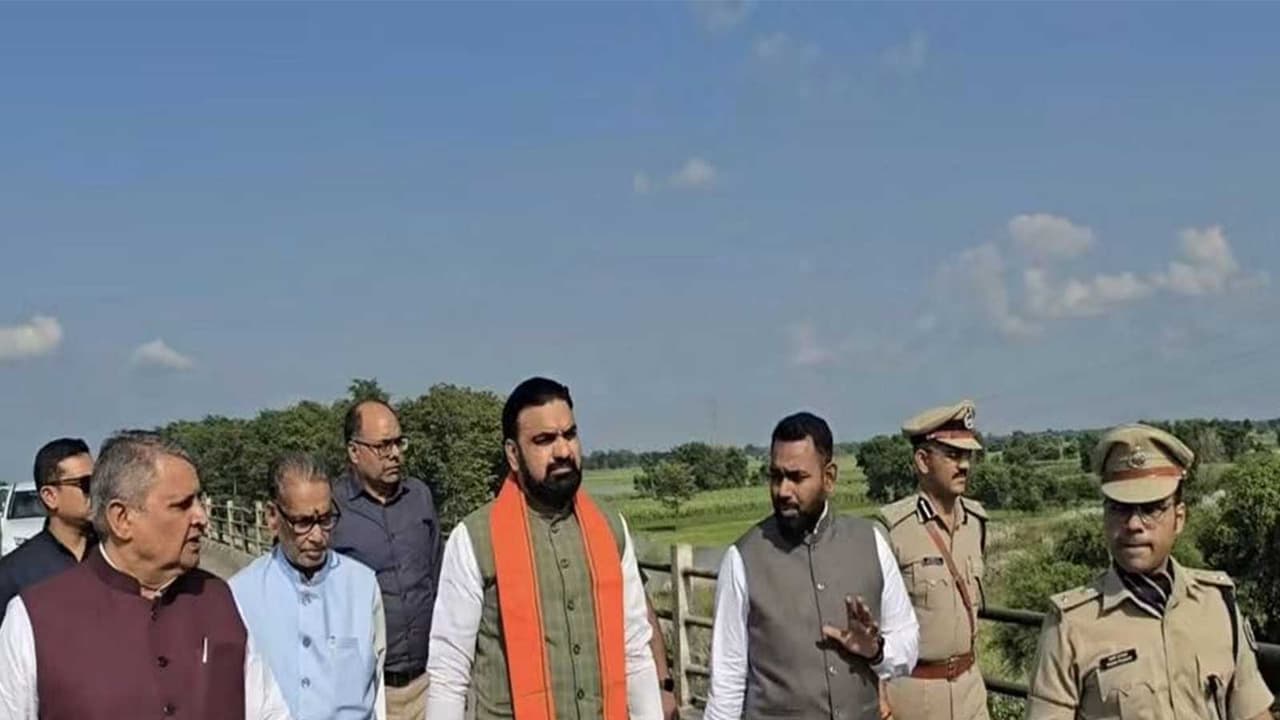 Bihar CM Samrat Choudhary conducts an aerial survey of flood affected areas in the state (Photo/Release) Bihar CM Samrat Choudhary conducts an aerial survey of flood affected areas in the state (Photo/Release)