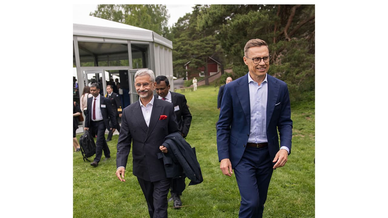 External Affairs Minister S Jaishankar with Finnish President Alexander Stubb. (Photo: X/@alexstubb) External Affairs Minister S Jaishankar with Finnish President Alexander Stubb. (Photo: X/@alexstubb)