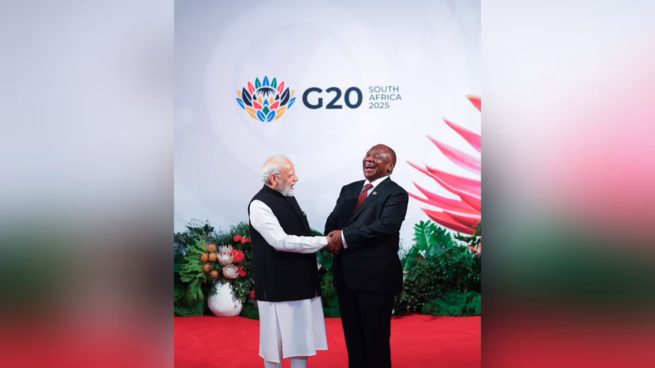 PM Narendra Modi with South Africa President Cyril Ramaphosa (Photo: @narendramodi/X) PM Narendra Modi with South Africa President Cyril Ramaphosa (Photo: @narendramodi/X)