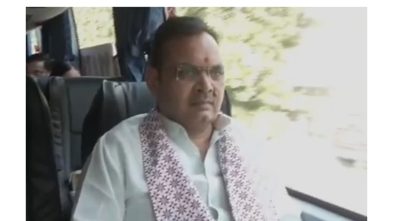 Rajasthan CM Bhajanlal Sharma travelling by EV bus (Photo/ANI) Rajasthan CM Bhajanlal Sharma travelling by EV bus (Photo/ANI)