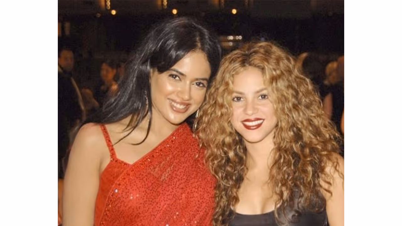 Sameera Reddy with Shakira (Image source: Sameera's Instagram) Sameera Reddy with Shakira (Image source: Sameera's Instagram)