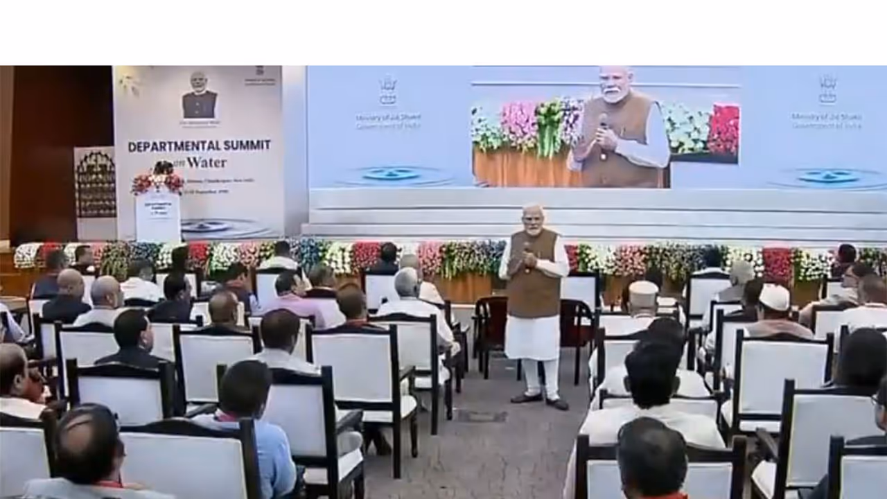 PM Modi at the National Departmental Summit on Water (Photo/ANI) PM Modi at the National Departmental Summit on Water (Photo/ANI)