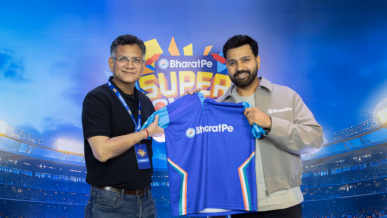 Nalin Negi, CEO, BharatPe with Rohit Sharma (Photo/Courtesy BharatPe) Nalin Negi, CEO, BharatPe with Rohit Sharma (Photo/Courtesy BharatPe)
