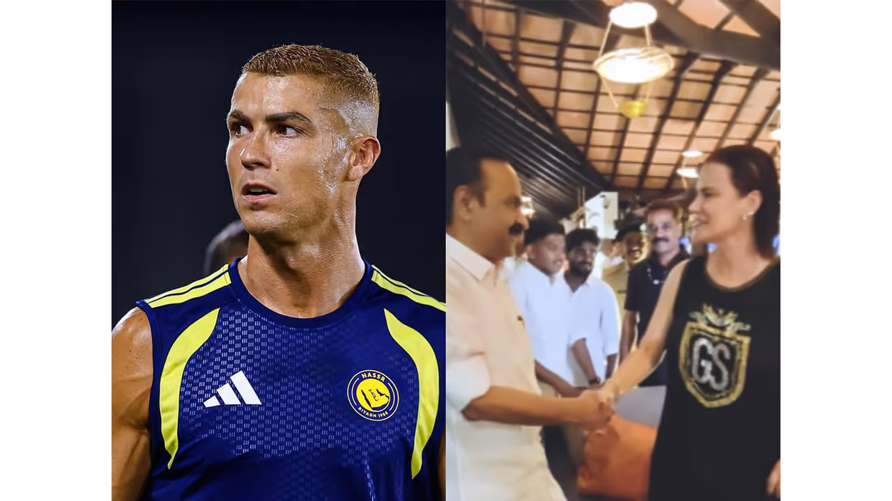 Cristiano Ronaldo and his sister Elma meeting Keralam CM VD Satheesan. (Photo: @cristiano Instagram and @vdsatheesan X) Cristiano Ronaldo and his sister Elma meeting Keralam CM VD Satheesan. (Photo: @cristiano Instagram and @vdsatheesan X)