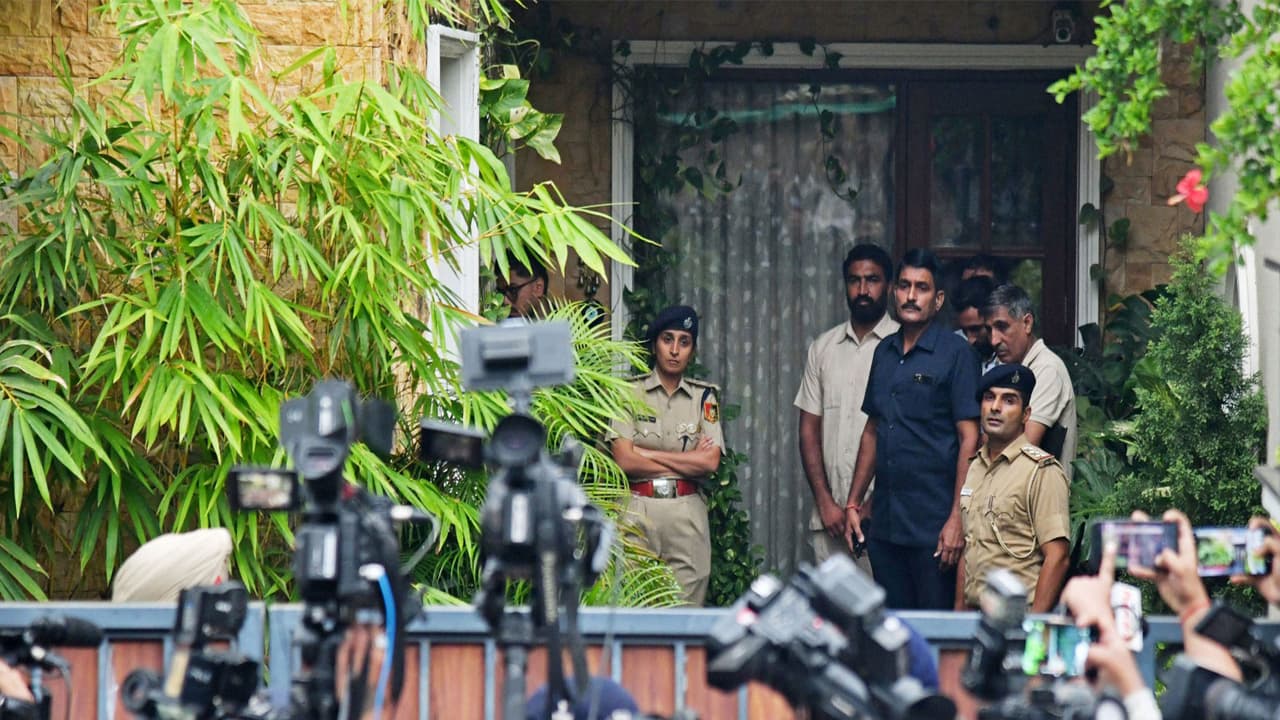 Visuals from outside the residence of IPS officer Y. Puran Kumar who committed suicide (File Photo/ANI)