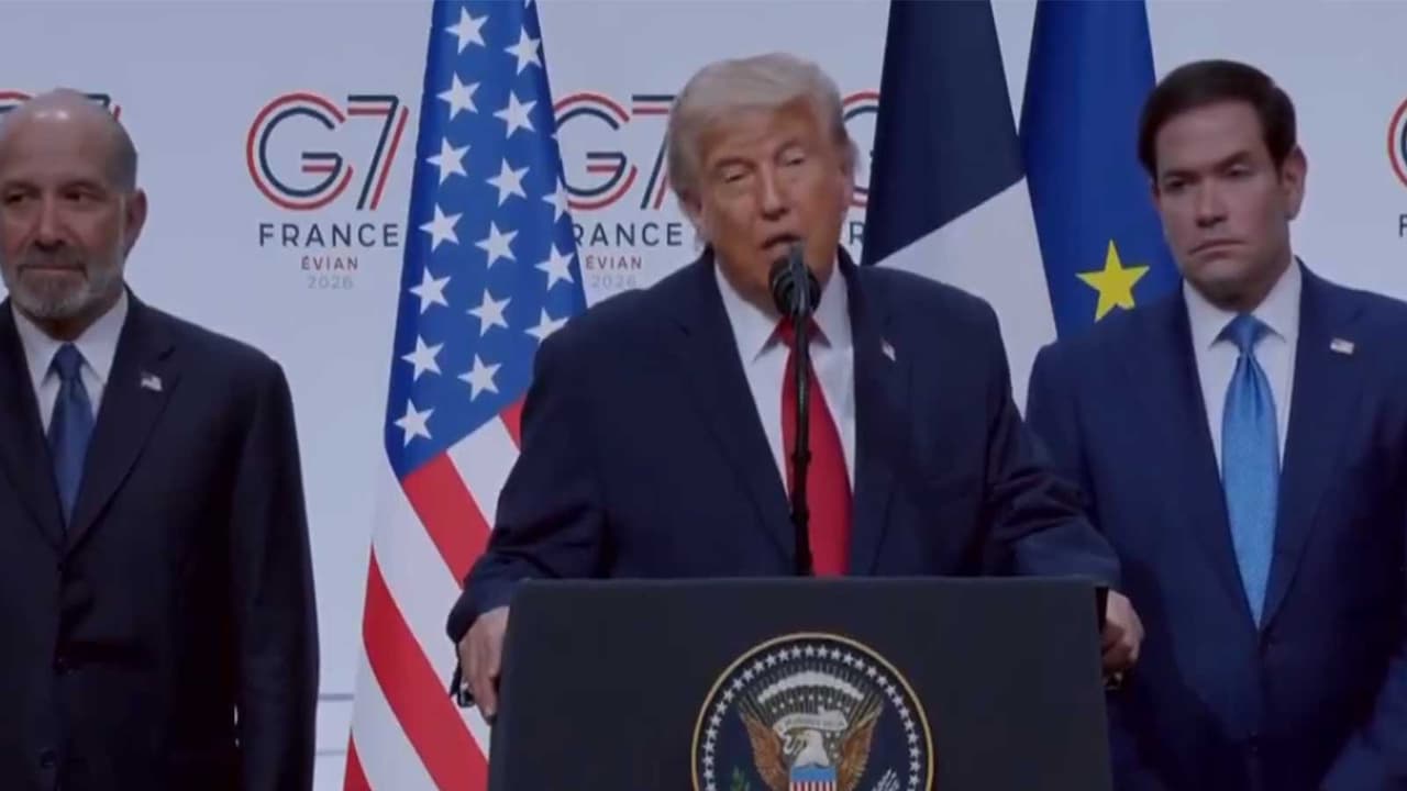 US President Donald Trump addressing a press conference at the G7 Summit in France (Photo/X/@WhiteHouse) US President Donald Trump addressing a press conference at the G7 Summit in France (Photo/X/@WhiteHouse)