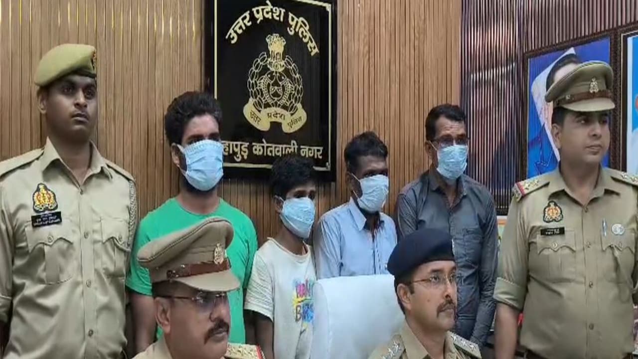 Four accused arrested as UP Police busts child trafficking racket in Hapur (Photo/ANI) Four accused arrested as UP Police busts child trafficking racket in Hapur (Photo/ANI)