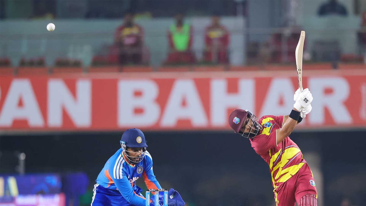 West Indies skipper Shai Hope while batting in Ranchi (Photo: ANI) West Indies skipper Shai Hope while batting in Ranchi (Photo: ANI)