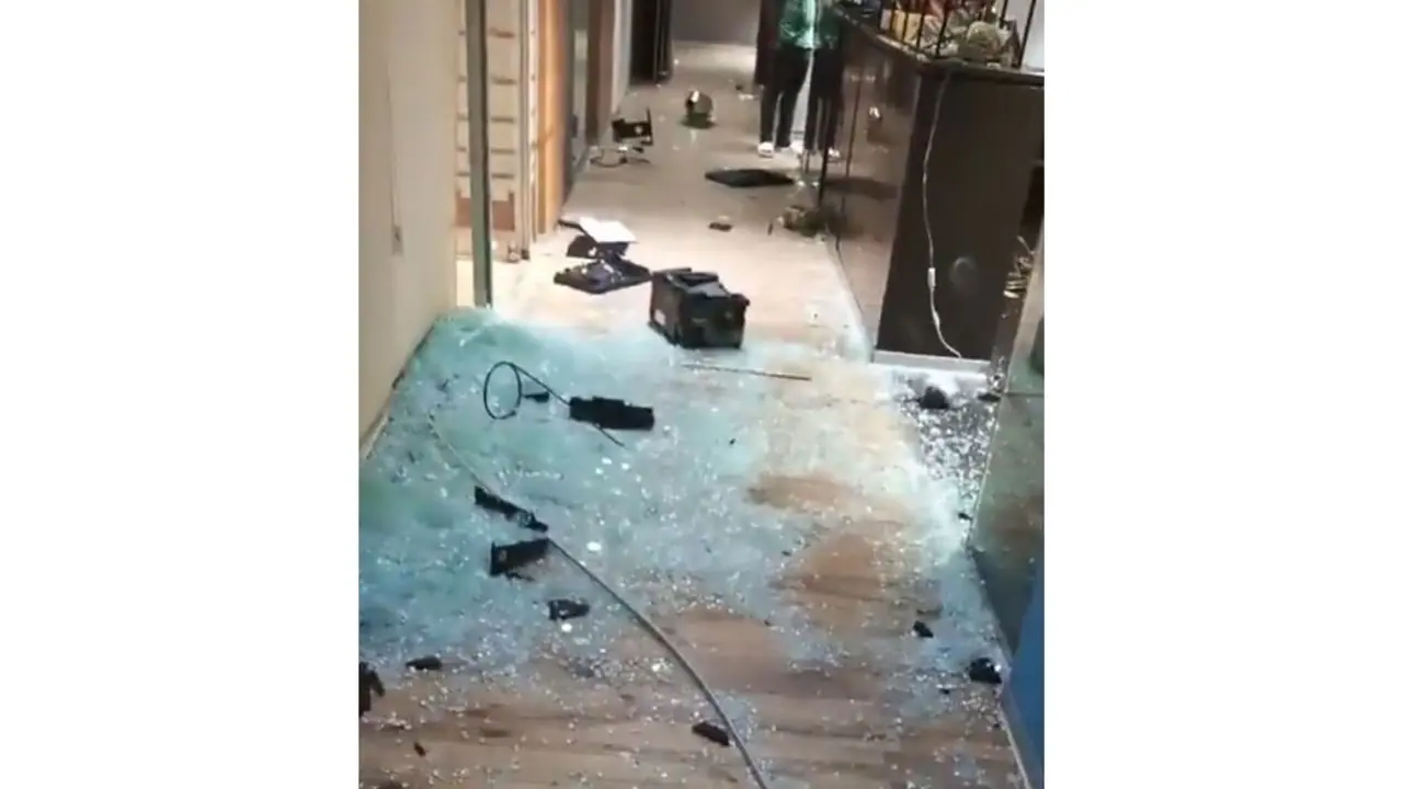 Visual of alleged attack on TMC MP Abhishek Banerjee's office (Photo/@abhishekaitc) Visual of alleged attack on TMC MP Abhishek Banerjee's office (Photo/@abhishekaitc)