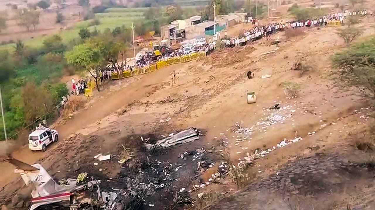 Visual of the accident site in Baramati (File Photo/ANI) Visual of the accident site in Baramati (File Photo/ANI)