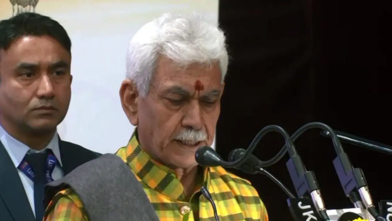 J&K Governor Manoj Sinha speech (Photo/ANI) J&K Governor Manoj Sinha speech (Photo/ANI)