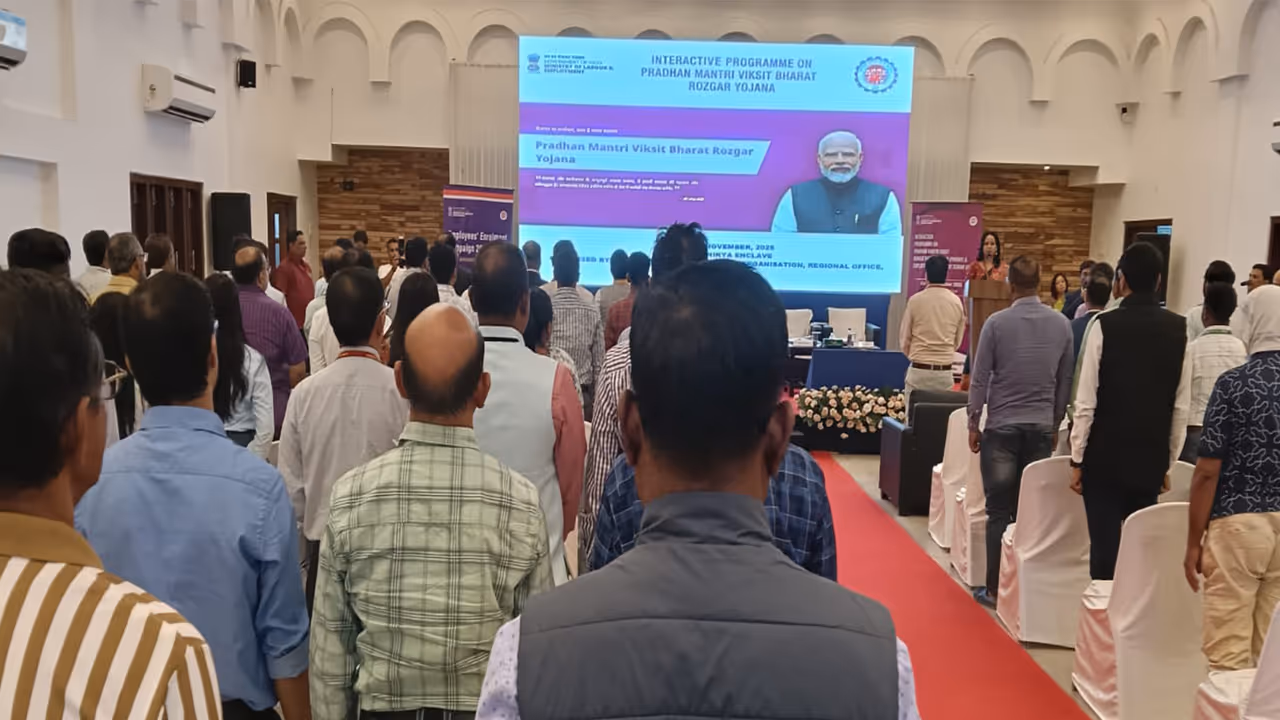 Interactive session on PM Viksit Bharat Rozgar Yojana in Agartala. (Photo/ANI) Interactive session on PM Viksit Bharat Rozgar Yojana in Agartala. (Photo/ANI)