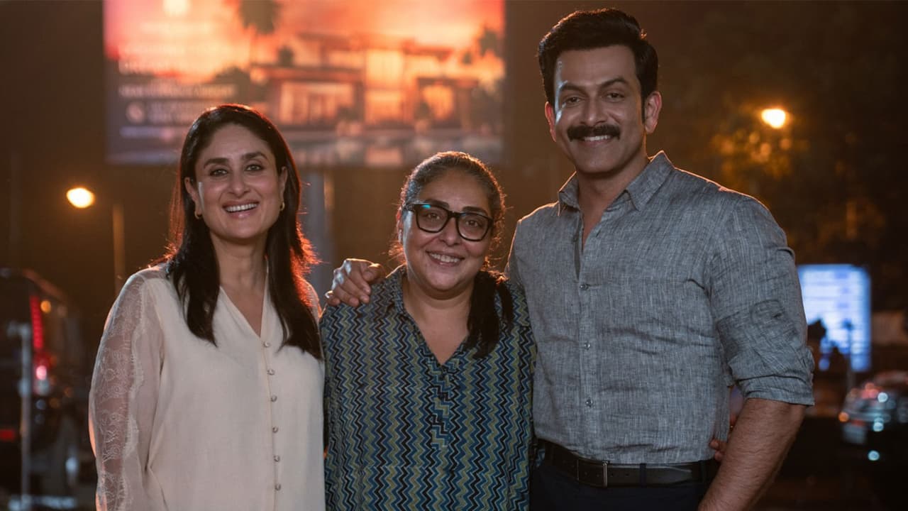 Filmmaker Meghna Gulzar with Kareena Kapoor, Prithviraj Sukumaran (Photo/Instagram@meghnagulzar) Filmmaker Meghna Gulzar with Kareena Kapoor, Prithviraj Sukumaran (Photo/Instagram@meghnagulzar)