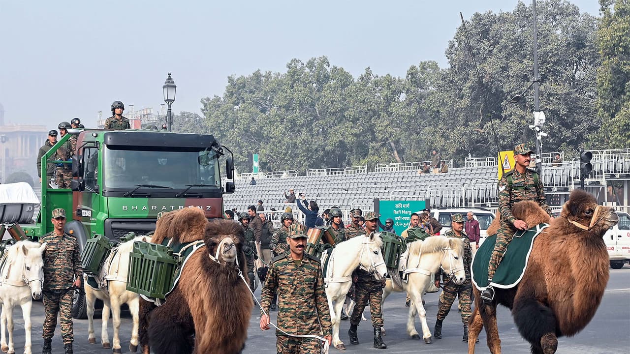 Animal contingent of RVC of the Indian Army (Photo/ANI) Animal contingent of RVC of the Indian Army (Photo/ANI)