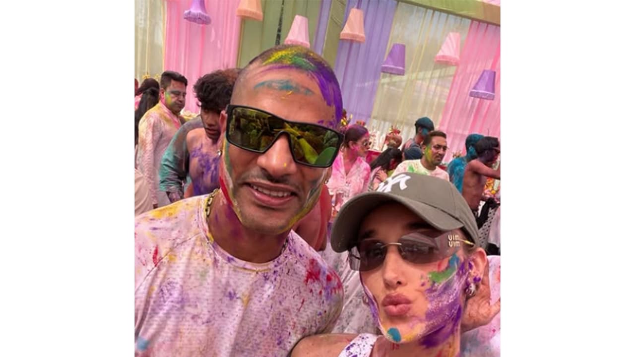 Shikhar Dhawan and Sophie (Image source: Shikhar's Instagram) Shikhar Dhawan and Sophie (Image source: Shikhar's Instagram)