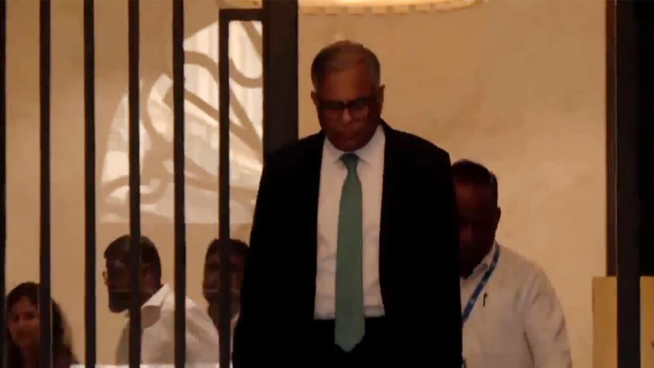 Tata Sons Chairman N Chandrasekaran leaves from the Bombay House on (Photo/ANI) Tata Sons Chairman N Chandrasekaran leaves from the Bombay House on (Photo/ANI)
