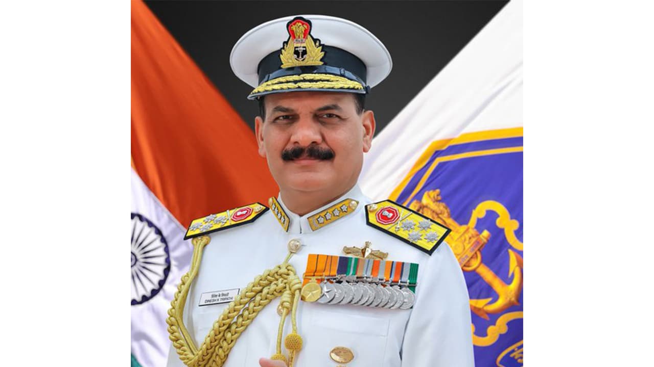 Chief of Naval Staff Admiral Dinesh K Tripathi (Photo X/IndianNavy) Chief of Naval Staff Admiral Dinesh K Tripathi (Photo X/IndianNavy)