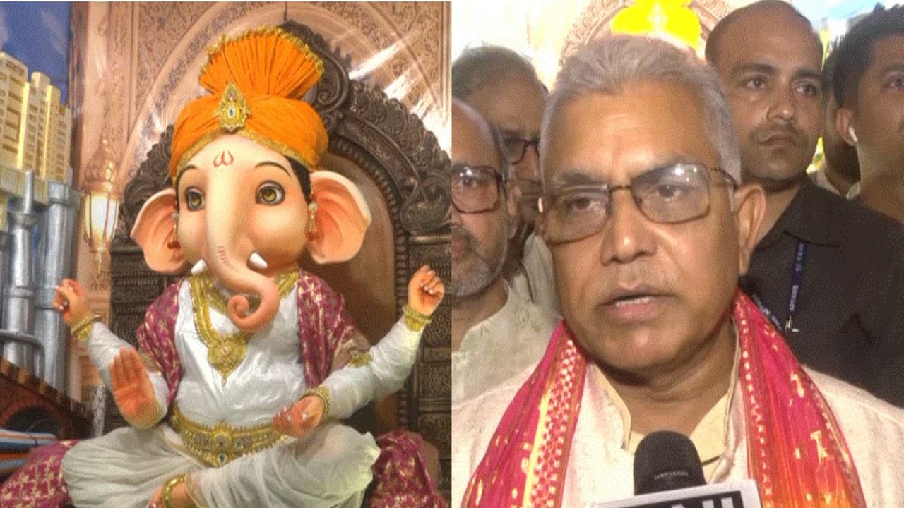 Minister Dilip Ghosh on Kolkata Ganesh Chaturthi (Photo/ANI) Minister Dilip Ghosh on Kolkata Ganesh Chaturthi (Photo/ANI)