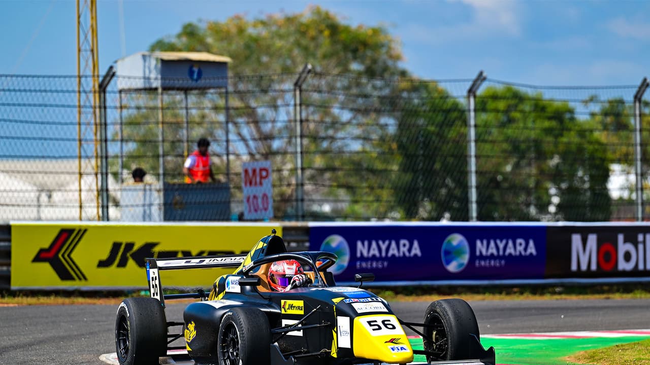 Chennai Turbo Riders' Shane Chandaria in action at Madras International Circuit (Image: FMSCI/FIA) Chennai Turbo Riders' Shane Chandaria in action at Madras International Circuit (Image: FMSCI/FIA)