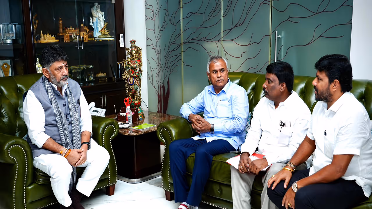 Karnataka Deputy CM DK Shivakumar meets Congress MLAs (Photo: @DKShivakumar/X) Karnataka Deputy CM DK Shivakumar meets Congress MLAs (Photo: @DKShivakumar/X)