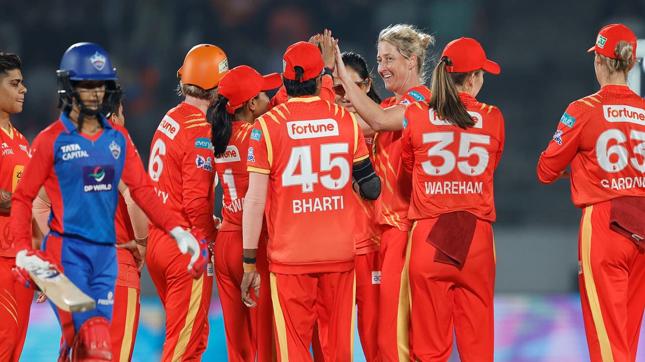 Gujarat Giants players celebrating (Photo: X/@wplt20) Gujarat Giants players celebrating (Photo: X/@wplt20)