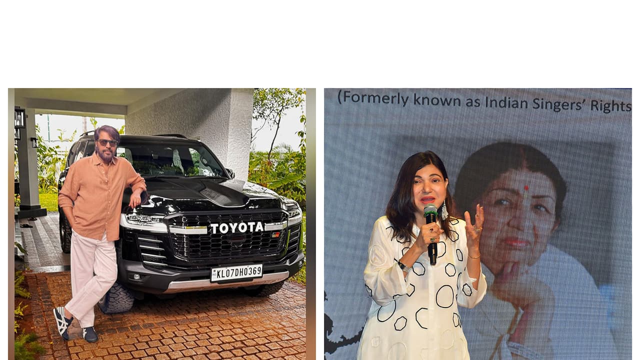 Veteran actor Mammootty and singer Alka Yagnik (Image source: Mammootty's Instagram andANI) Veteran actor Mammootty and singer Alka Yagnik (Image source: Mammootty's Instagram andANI)