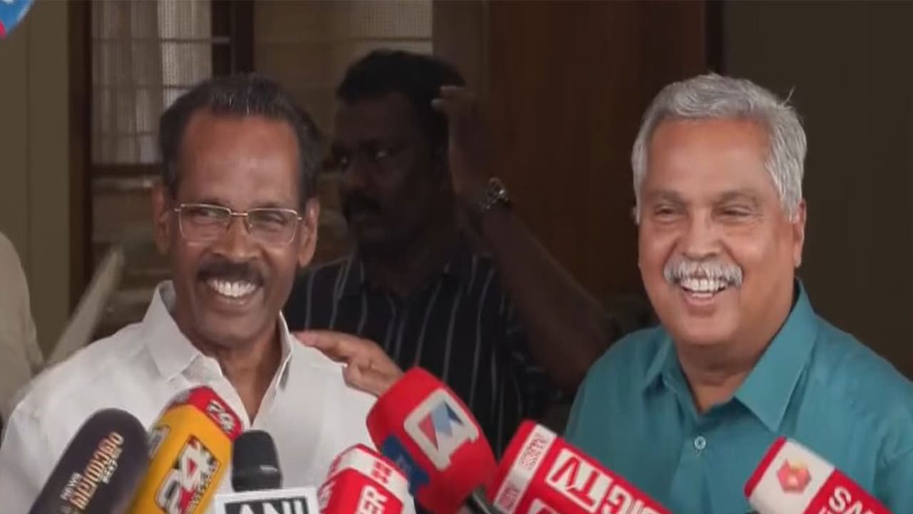 LDF convenor TP Ramakrishnan with CPI state secretary Binoy Viswam (Photo/ANI) LDF convenor TP Ramakrishnan with CPI state secretary Binoy Viswam (Photo/ANI)