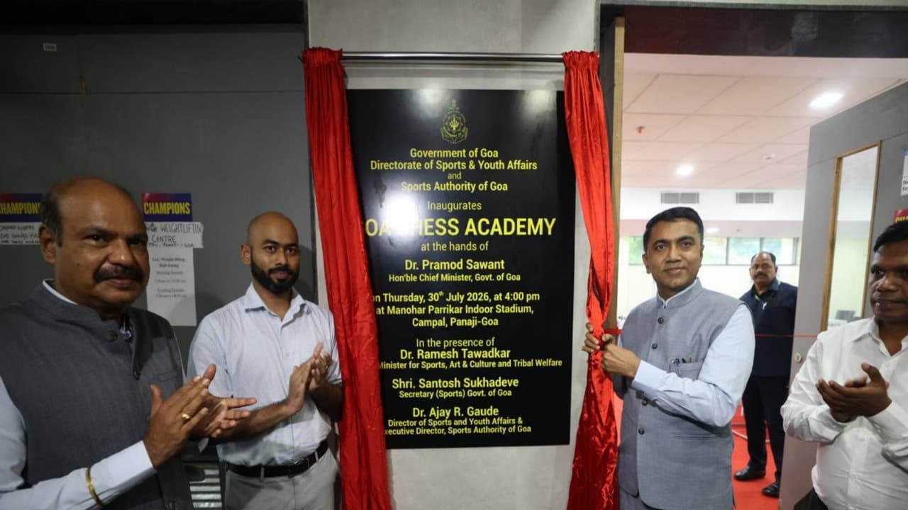 CM Pramod Sawant launches Goa Chess Academy. (Photo/Goa CMO) CM Pramod Sawant launches Goa Chess Academy. (Photo/Goa CMO)