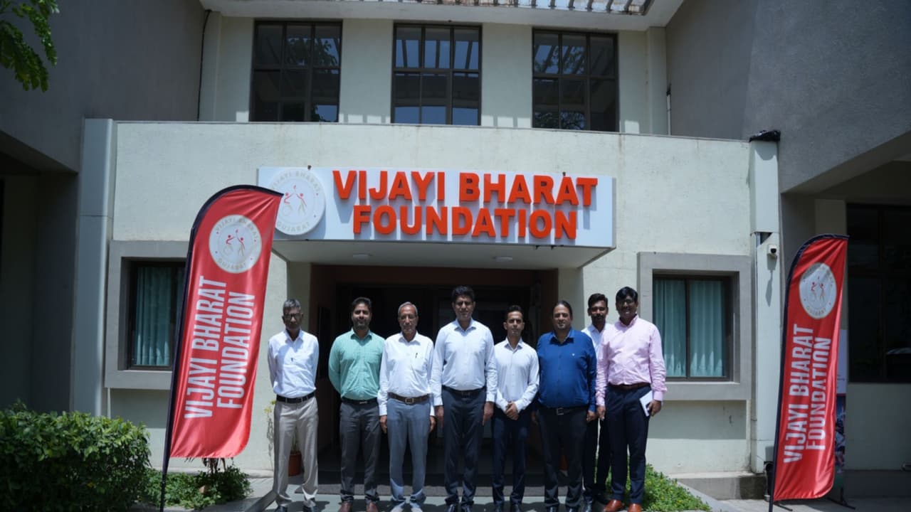 MYAS Department of Sports Joint Secretary Vineel Krishna at Ahmedabad’s Vijayi Bharat Foundation (Image: VBF) MYAS Department of Sports Joint Secretary Vineel Krishna at Ahmedabad’s Vijayi Bharat Foundation (Image: VBF)