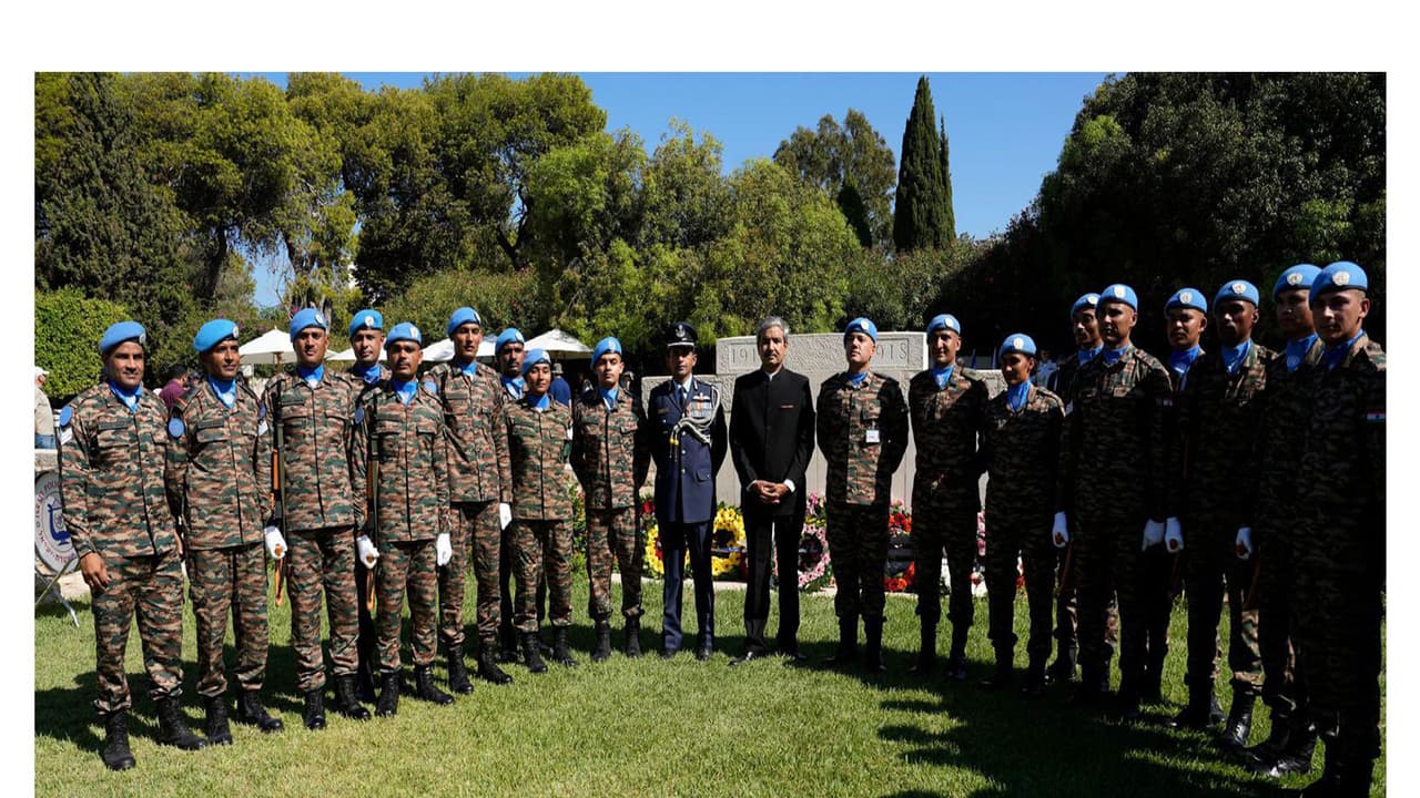 Ambassador JP Singh pays tributes to heroes of Haifa in Israel (Photo/X@indemtel) Ambassador JP Singh pays tributes to heroes of Haifa in Israel (Photo/X@indemtel)