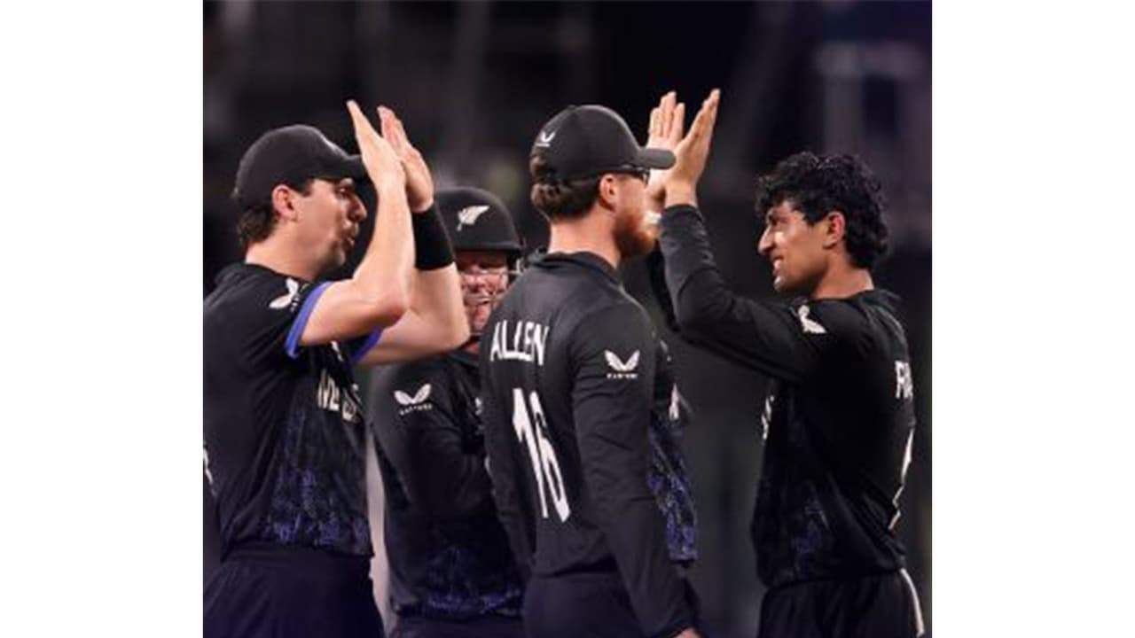 New Zealand players celebrating (Photo: X/@ICC) New Zealand players celebrating (Photo: X/@ICC)