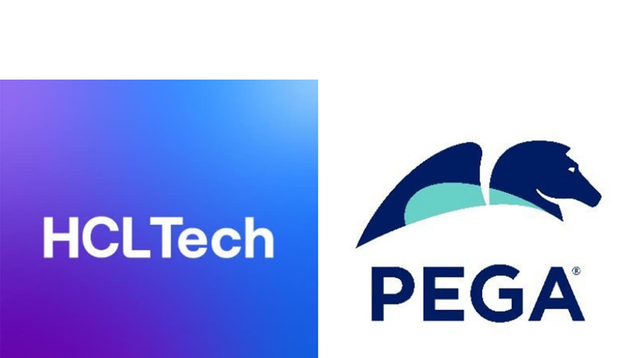 HCLTech logo; Pegasystems logo (Photo/@hcltech/@pega) HCLTech logo; Pegasystems logo (Photo/@hcltech/@pega)