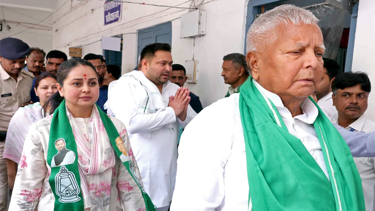 Rashtriya Janata Dal (RJD) Chief Lalu Prasad Yadav with his daughter (File Photo/ANI) Rashtriya Janata Dal (RJD) Chief Lalu Prasad Yadav with his daughter (File Photo/ANI)