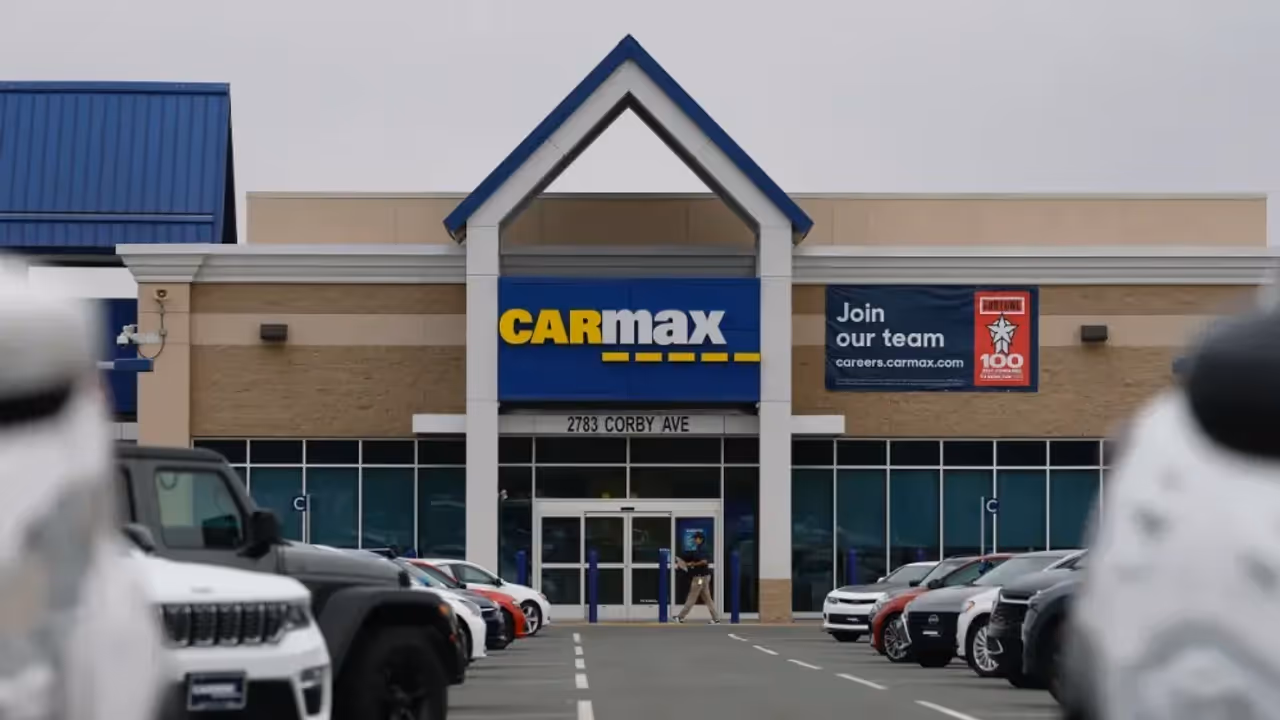 https://stocktwits.com/news articles/markets/equity/carmax stock tumbles after q2 earnings/chDlO6OR348