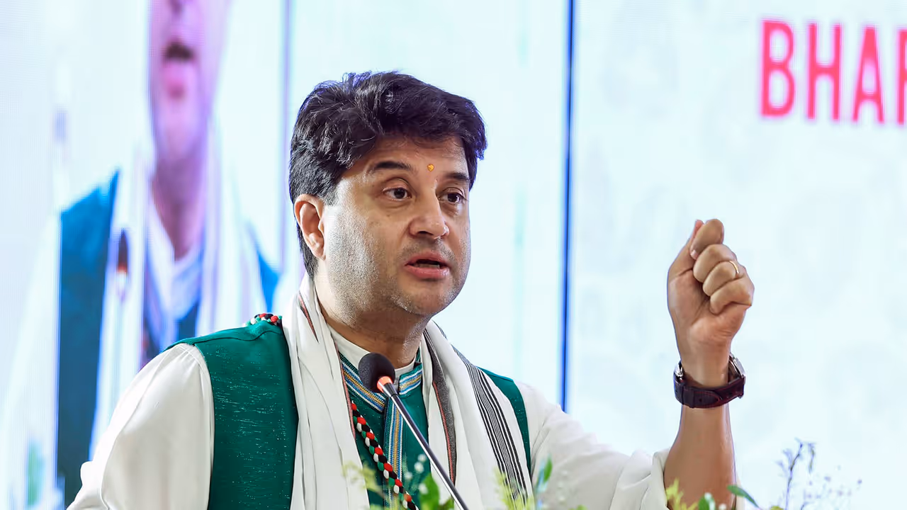 Union Minister of Communications, Jyotiraditya Scindia (File photo/ANI)