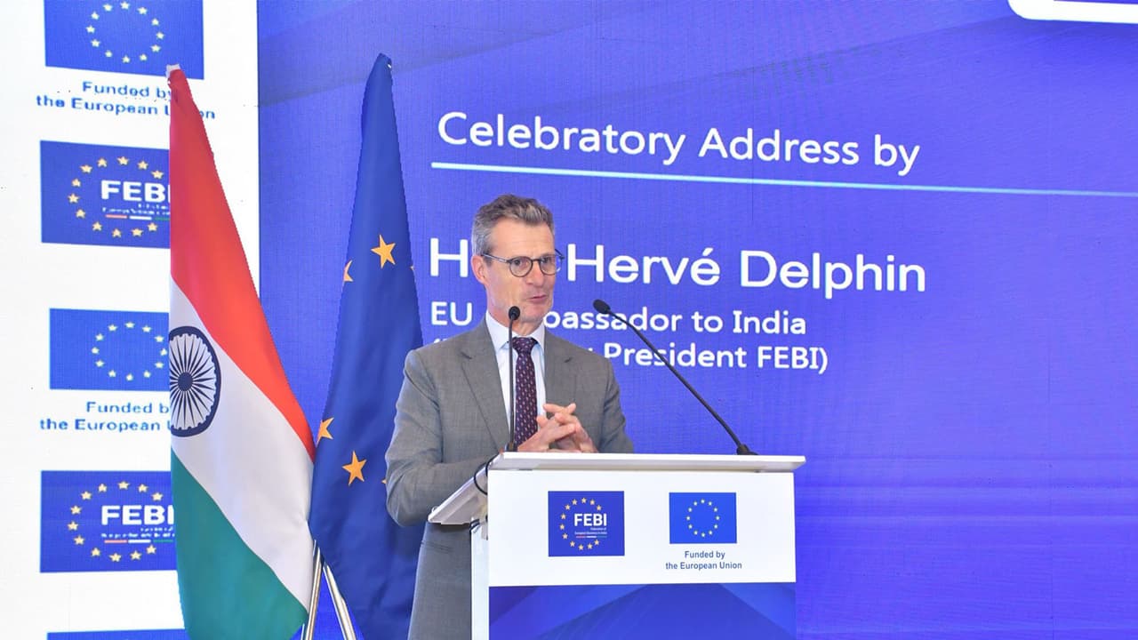 EU Ambassador to India Herve Delphin (Photo: X/@EUAmbIndia) EU Ambassador to India Herve Delphin (Photo: X/@EUAmbIndia)