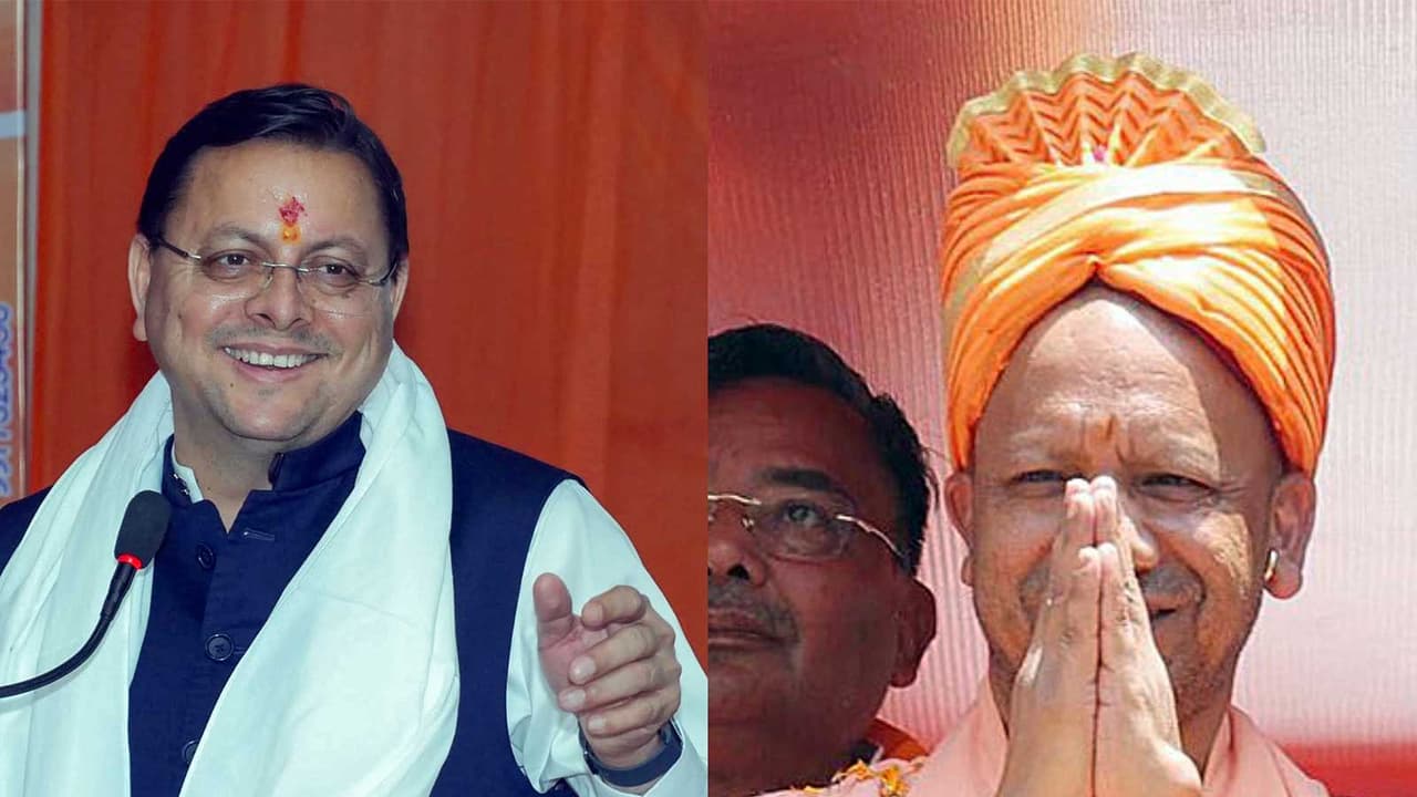 Uttarakhand CM Pushkar Singh Dhami, Uttar Pradesh CM Yogi Adityanath (File photo/ANI) Uttarakhand CM Pushkar Singh Dhami, Uttar Pradesh CM Yogi Adityanath (File photo/ANI)